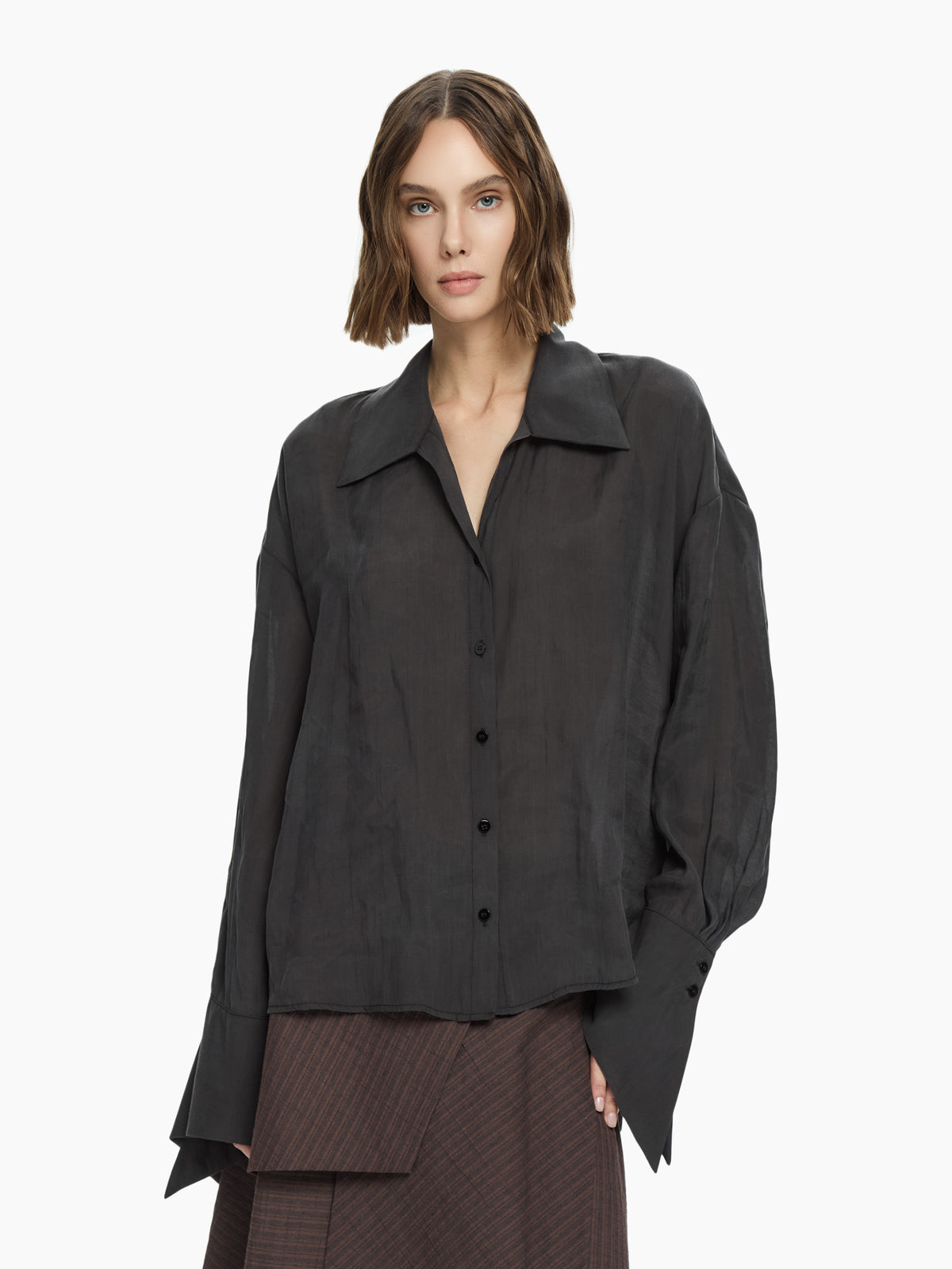 IXOS Camicia con polsini svasati NERO