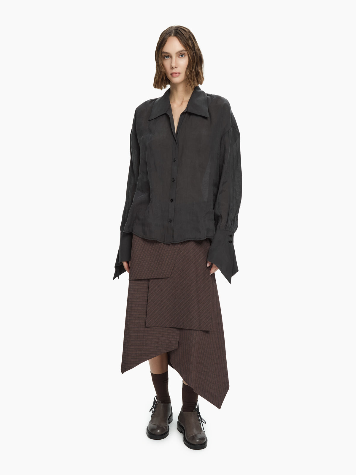 IXOS Camicia con polsini svasati NERO