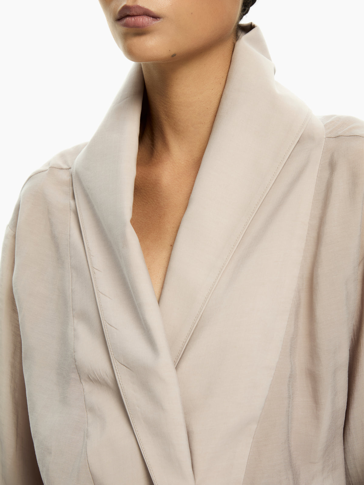 IXOS Camicia cropped con collo a rever VIOLA