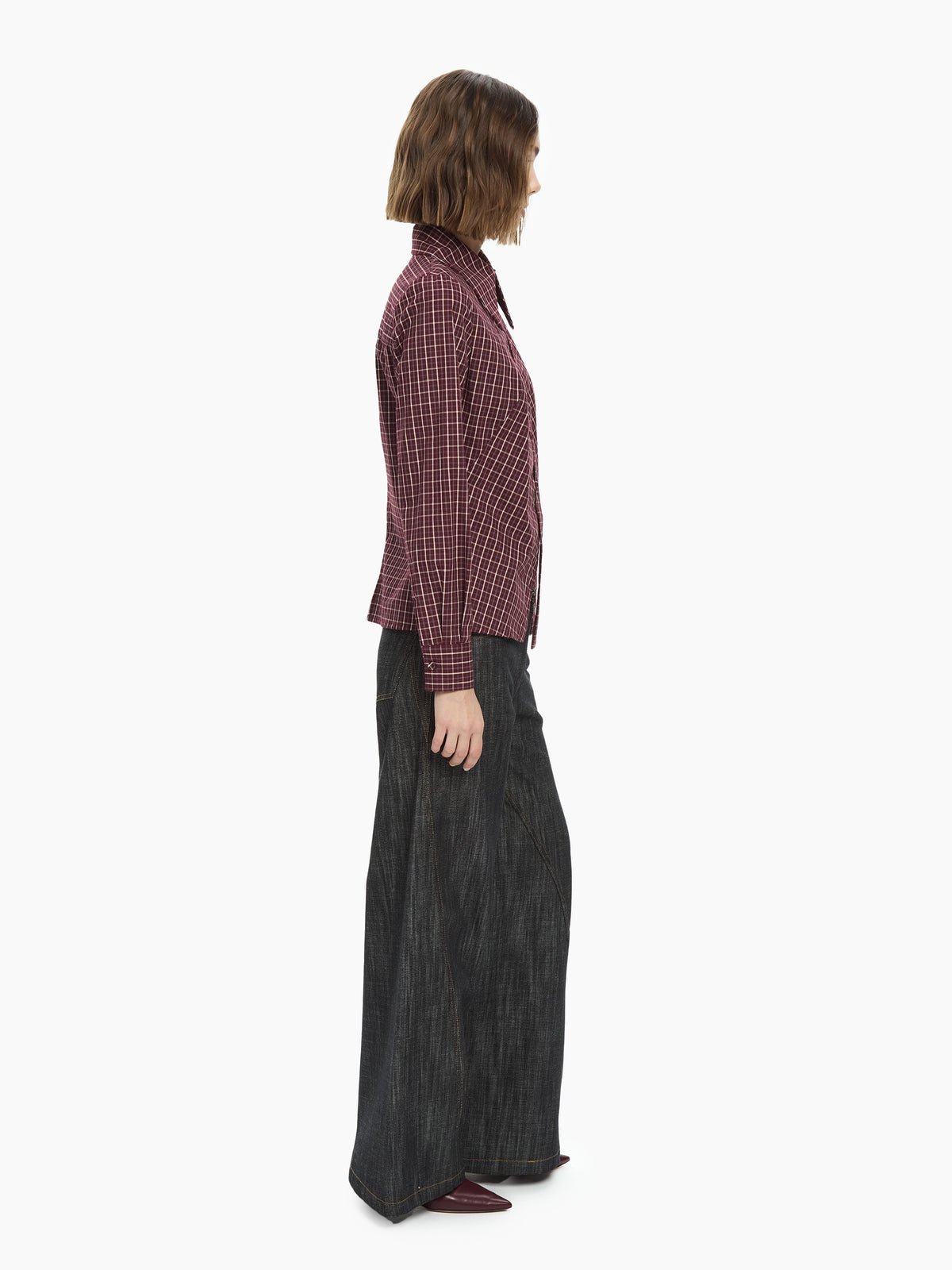 IXOS Camicia con dettagli asimmetrici BORDEAUX