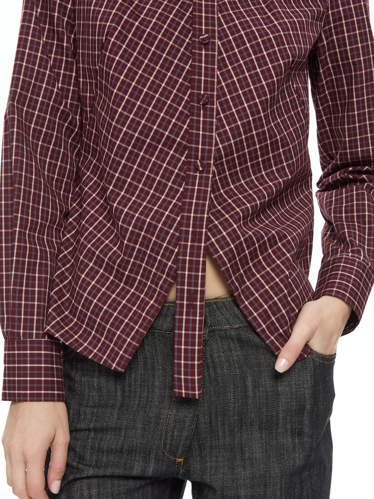 IXOS Camicia con dettagli asimmetrici BORDEAUX