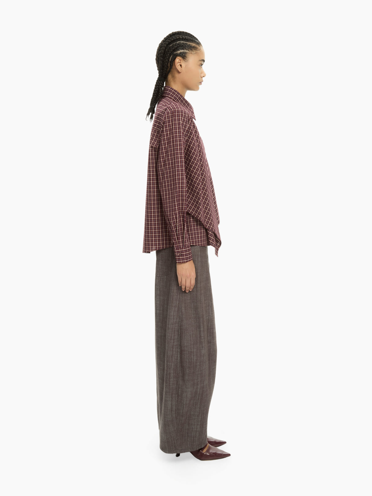 IXOS Camicia con pannello drappeggiato BORDEAUX