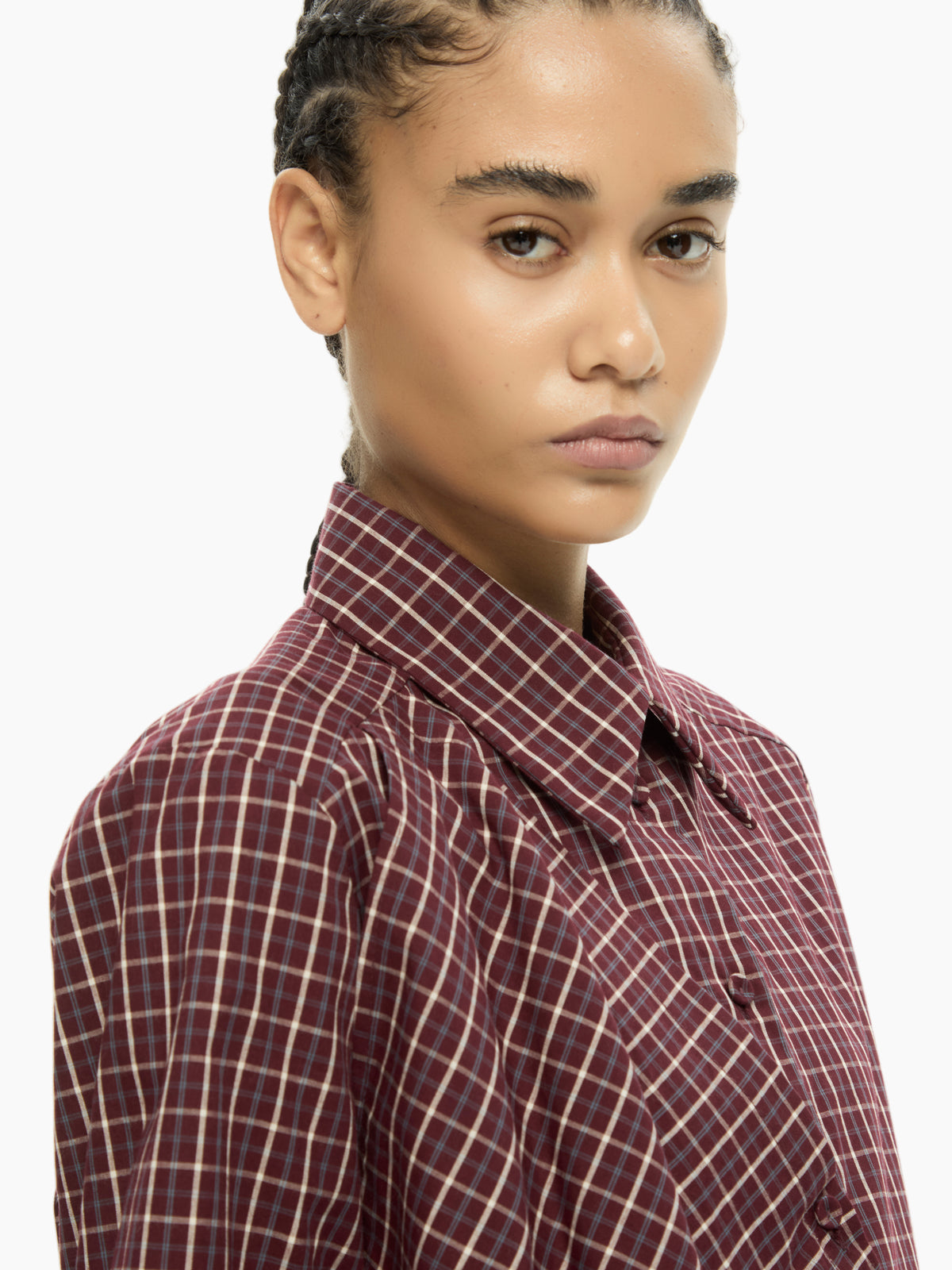 IXOS Camicia con pannello drappeggiato BORDEAUX