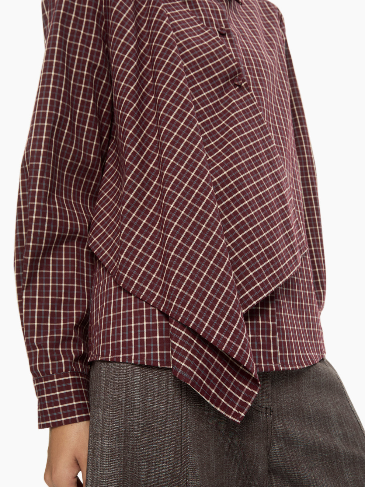 IXOS Camicia con pannello drappeggiato BORDEAUX