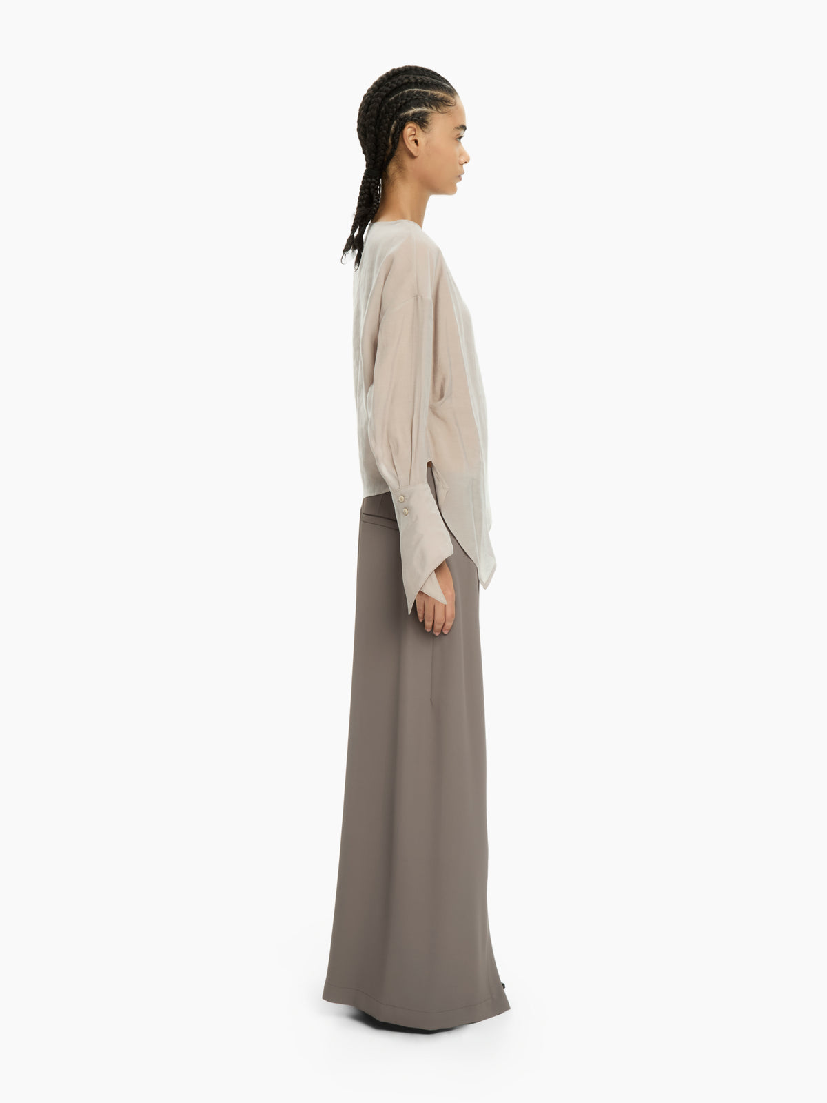 IXOS Camicia asimmetrica con polsini svasati VIOLA