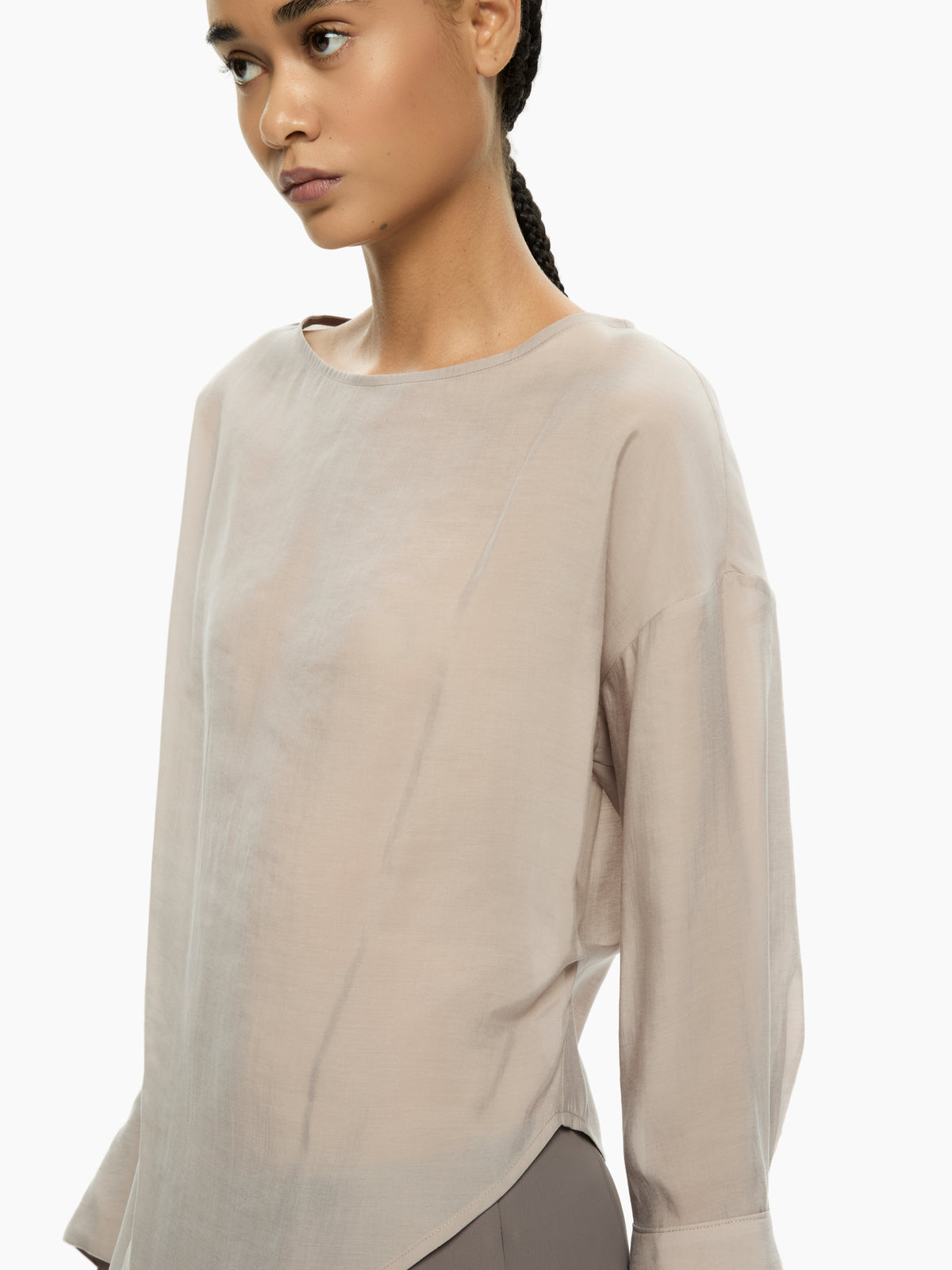 IXOS Camicia asimmetrica con polsini svasati VIOLA