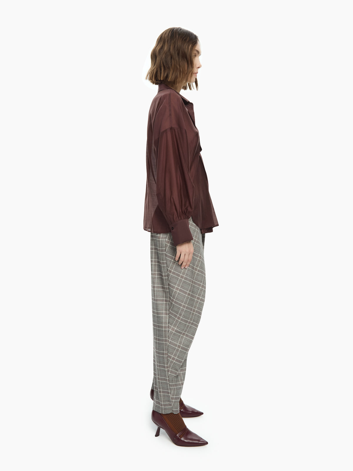 IXOS Camicia con drappeggio frontale VIOLA