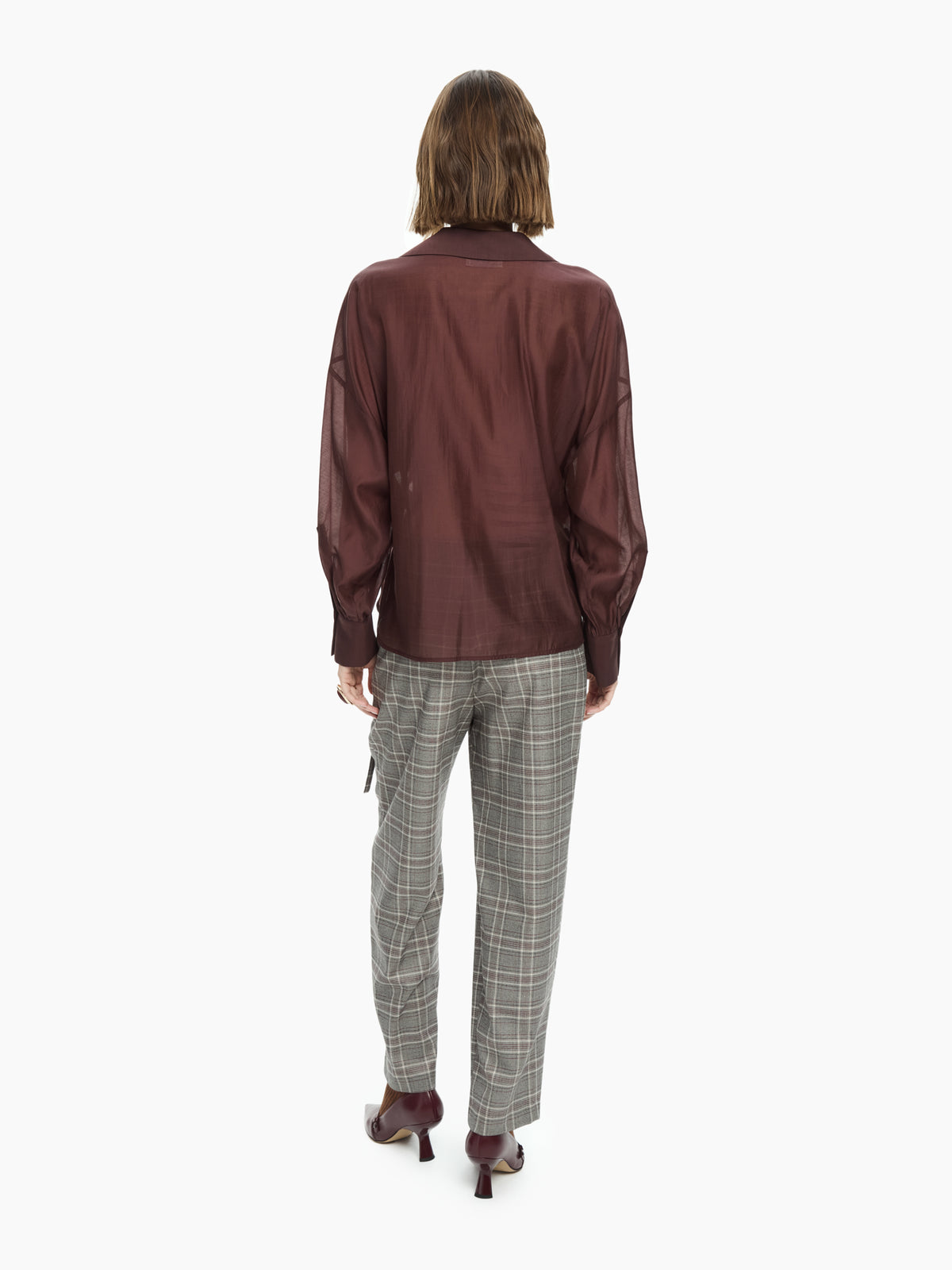 IXOS Camicia con drappeggio frontale VIOLA