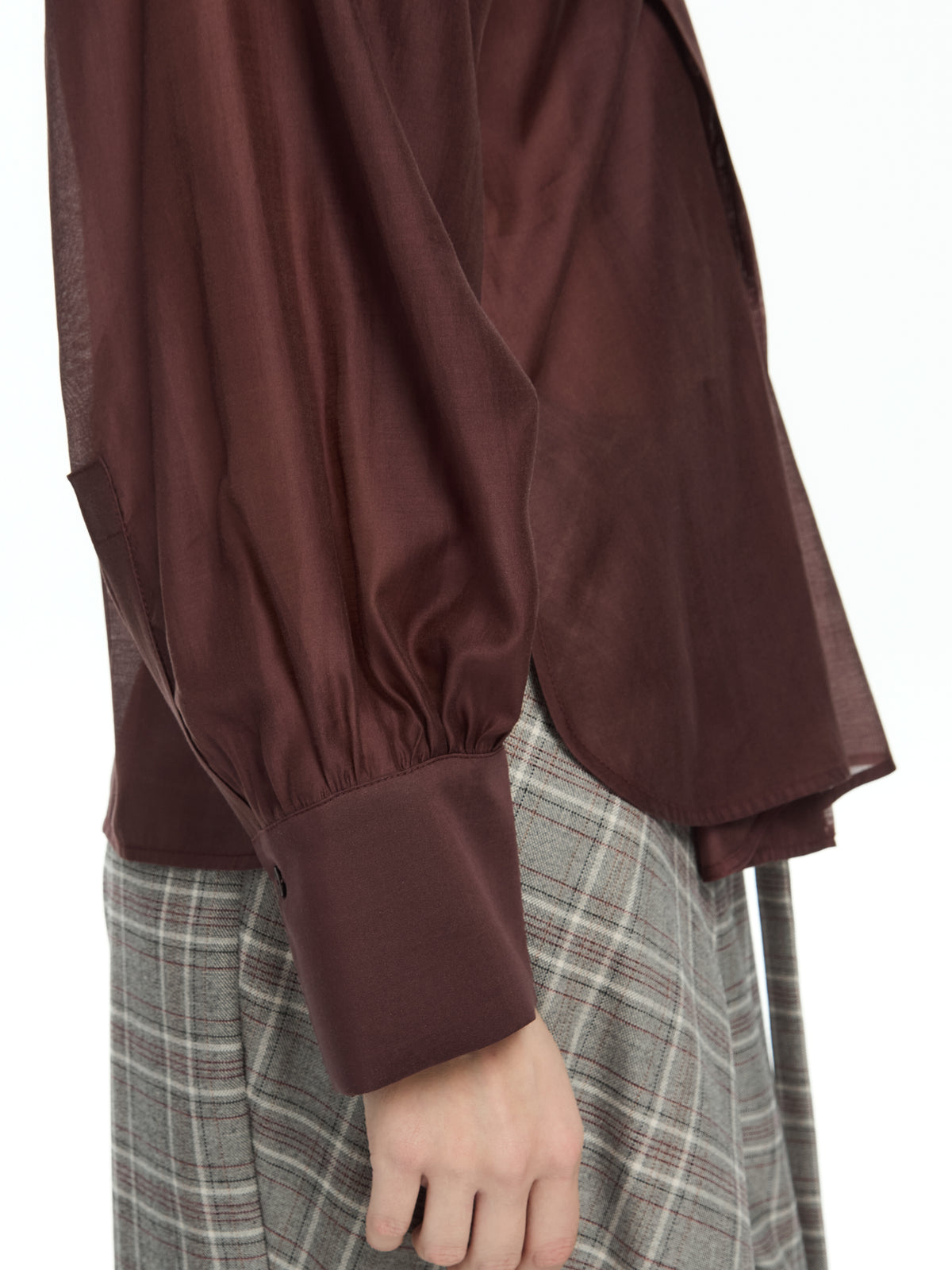 IXOS Camicia con drappeggio frontale VIOLA