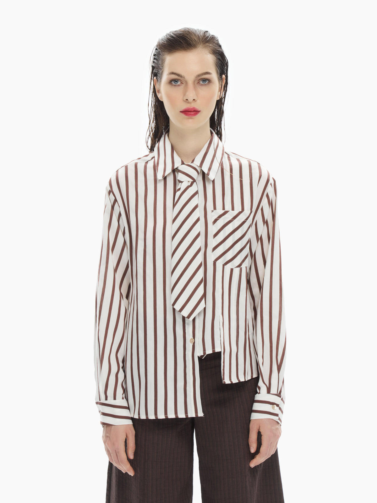IXOS Camicia asimmetrica con cravatta MULTICOLOR