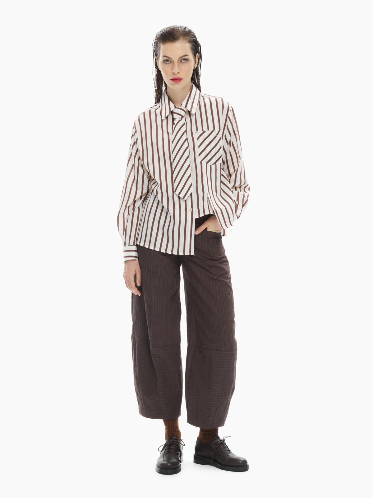 IXOS Camicia asimmetrica con cravatta MULTICOLOR