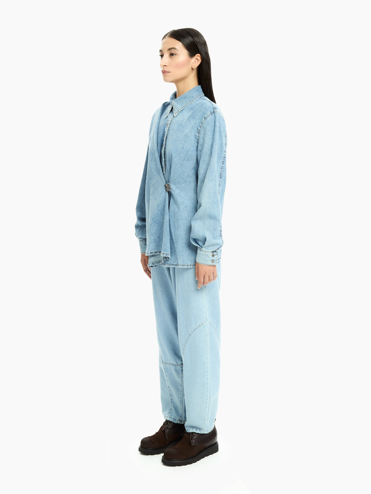 IXOS Camicia incrociata con fibbia CELESTE