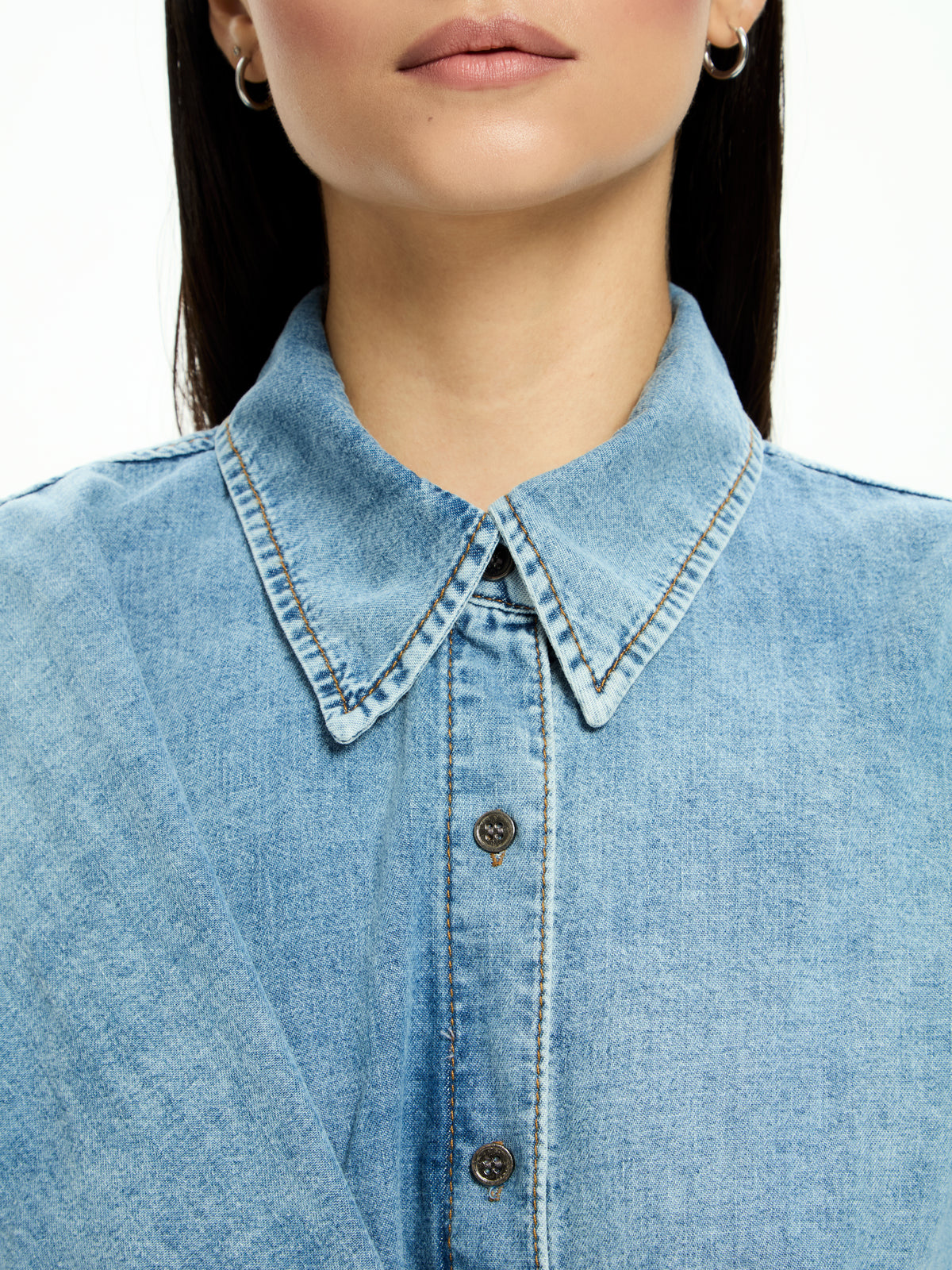 IXOS Camicia incrociata con fibbia CELESTE