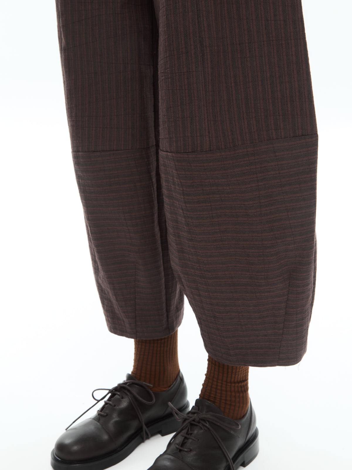 IXOS Pantaloni cropped a gamba ampia MARRONE