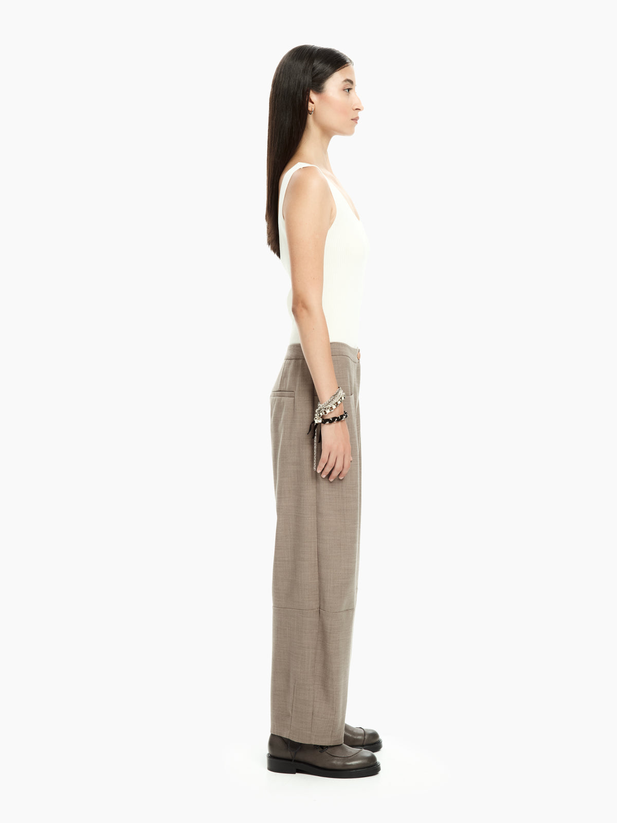 IXOS Pantaloni ampi con maxi tasche MARRONE