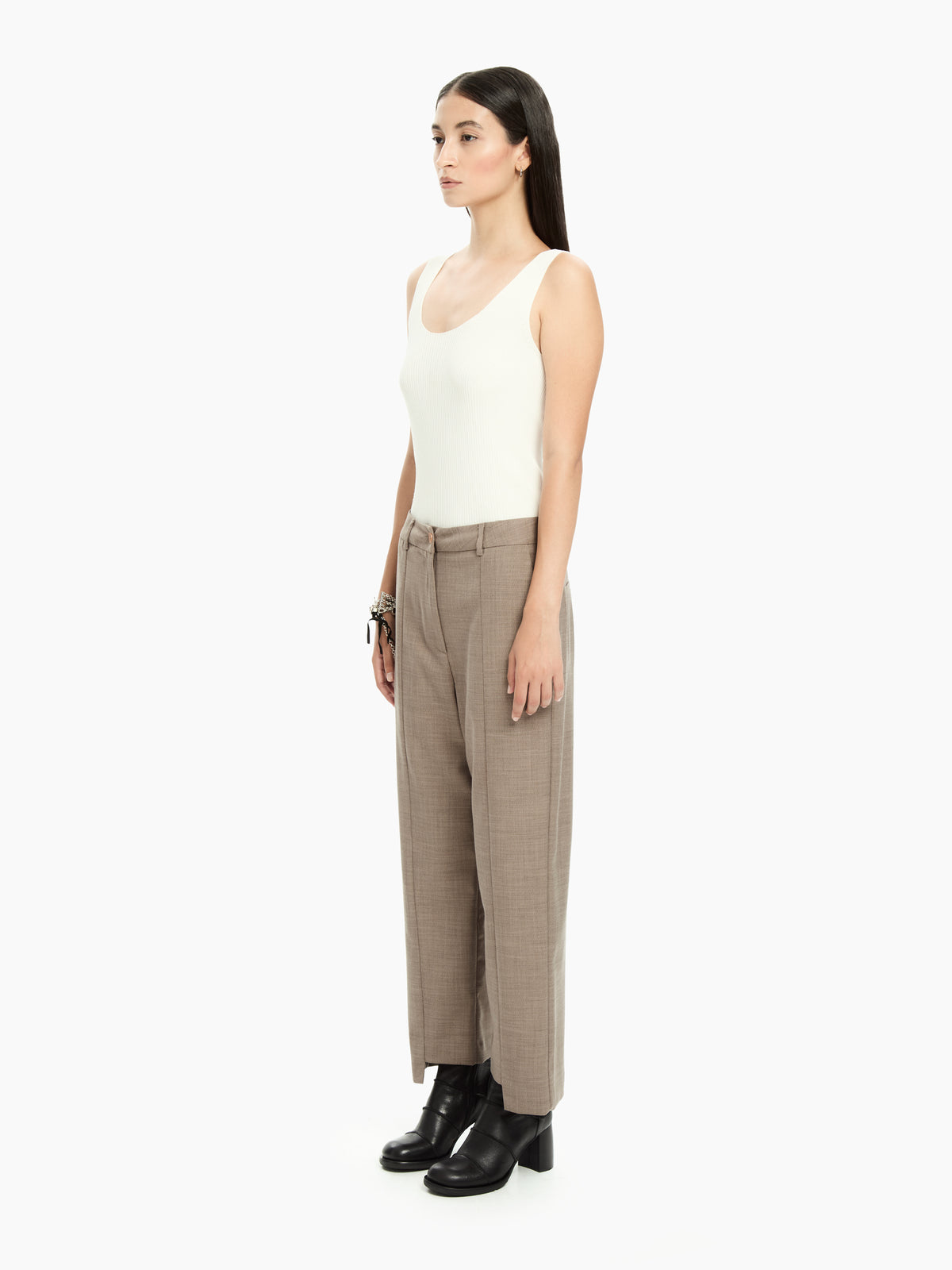 IXOS Pantaloni sartoriali cropped MARRONE