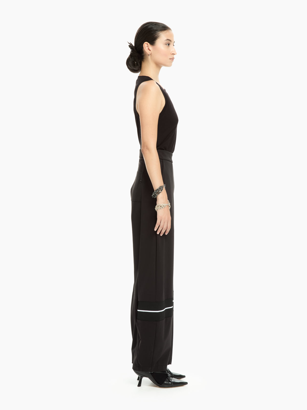 IXOS Pantaloni ampi con dettagli a contrasto NERO