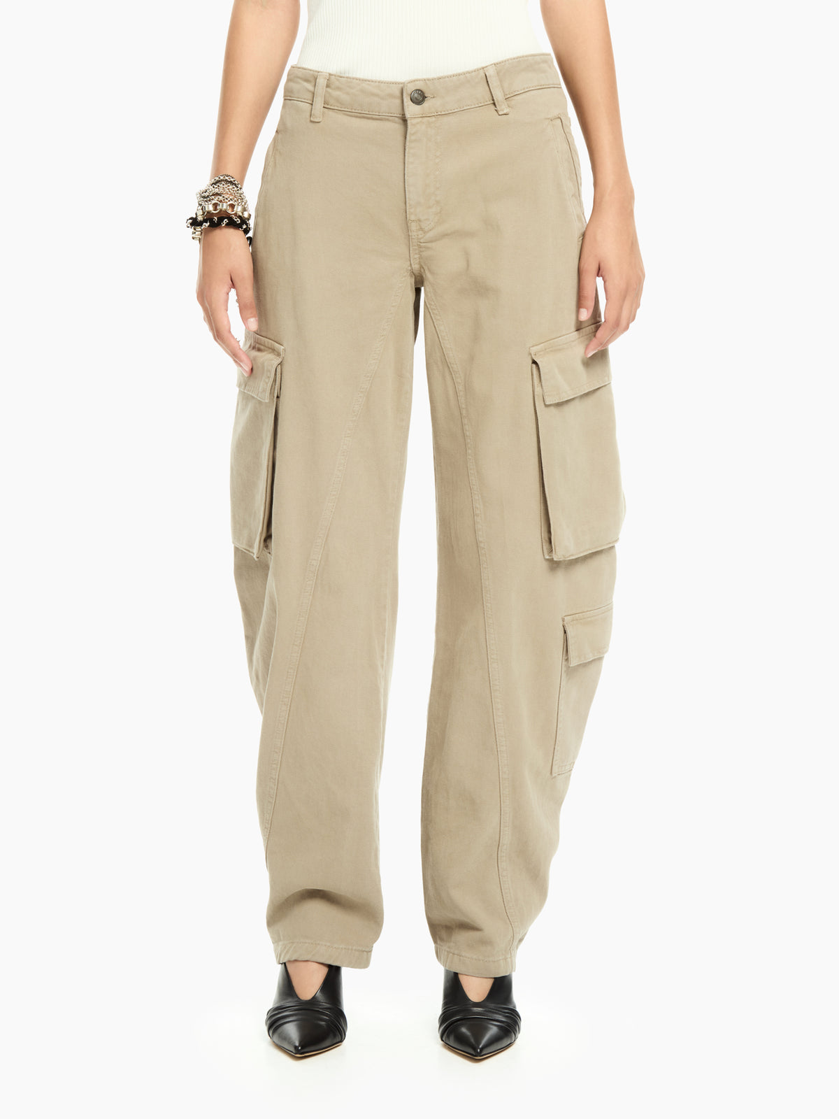 IXOS Pantaloni cargo dalla linea ampia MARRONE