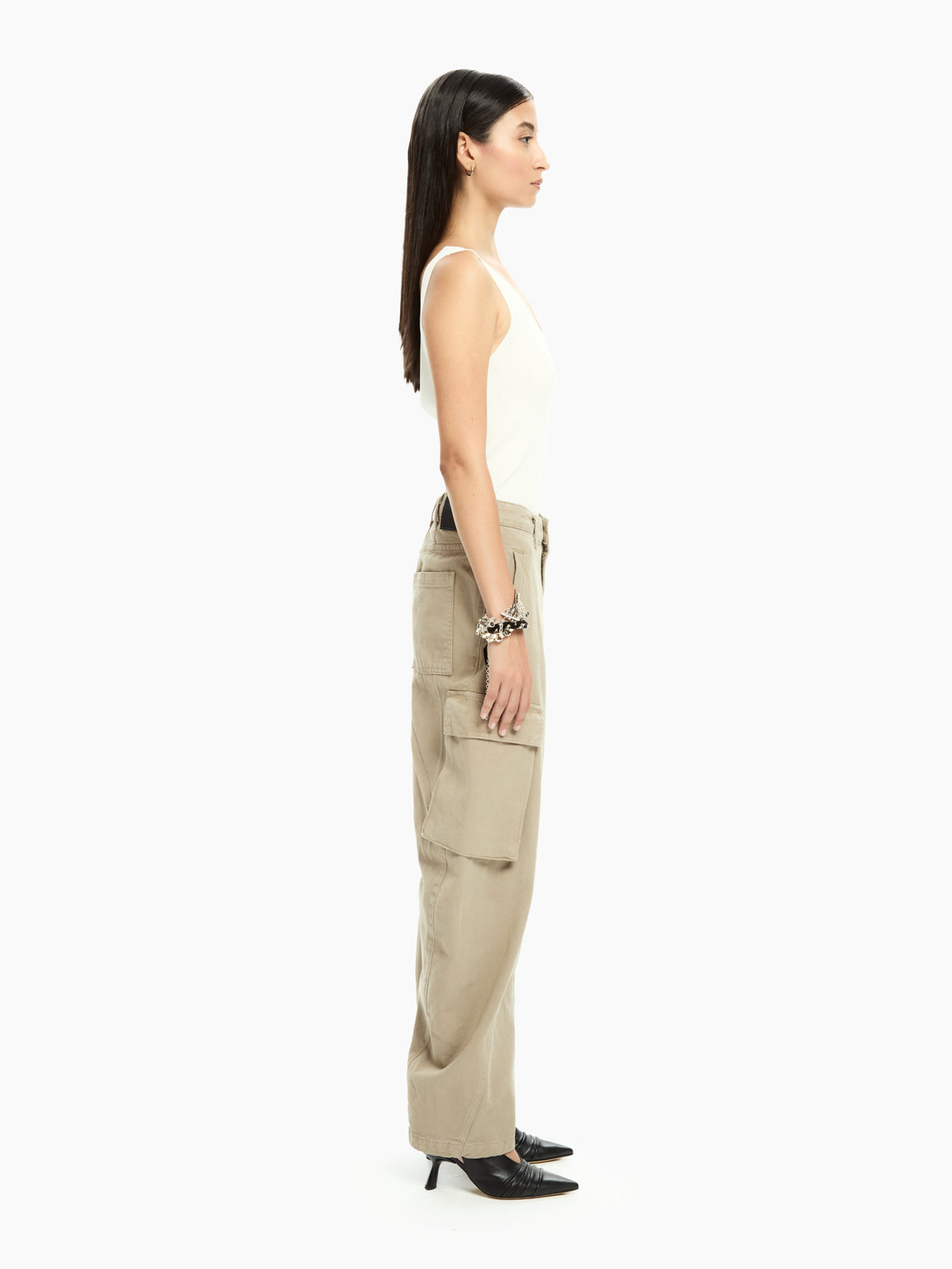 IXOS Pantaloni cargo dalla linea ampia MARRONE