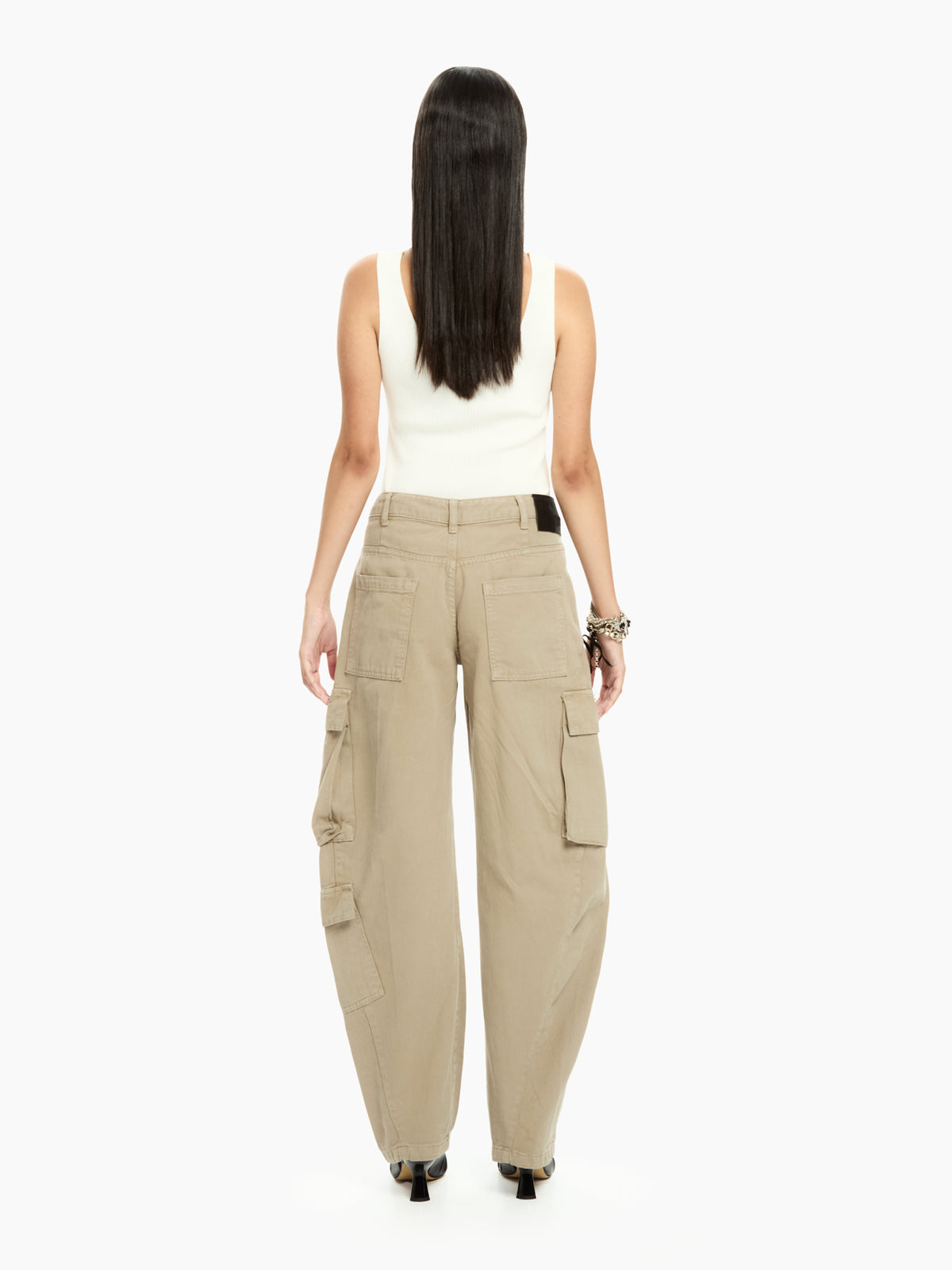 IXOS Pantaloni cargo dalla linea ampia MARRONE