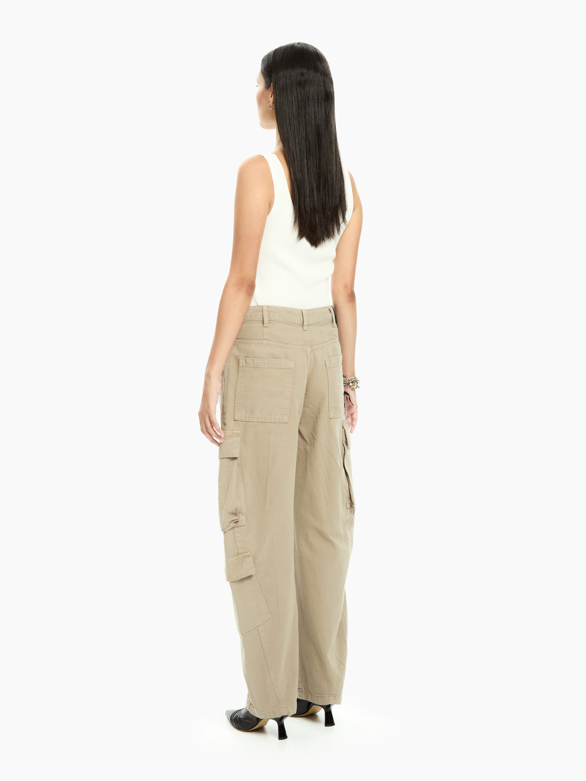 IXOS Pantaloni cargo dalla linea ampia MARRONE