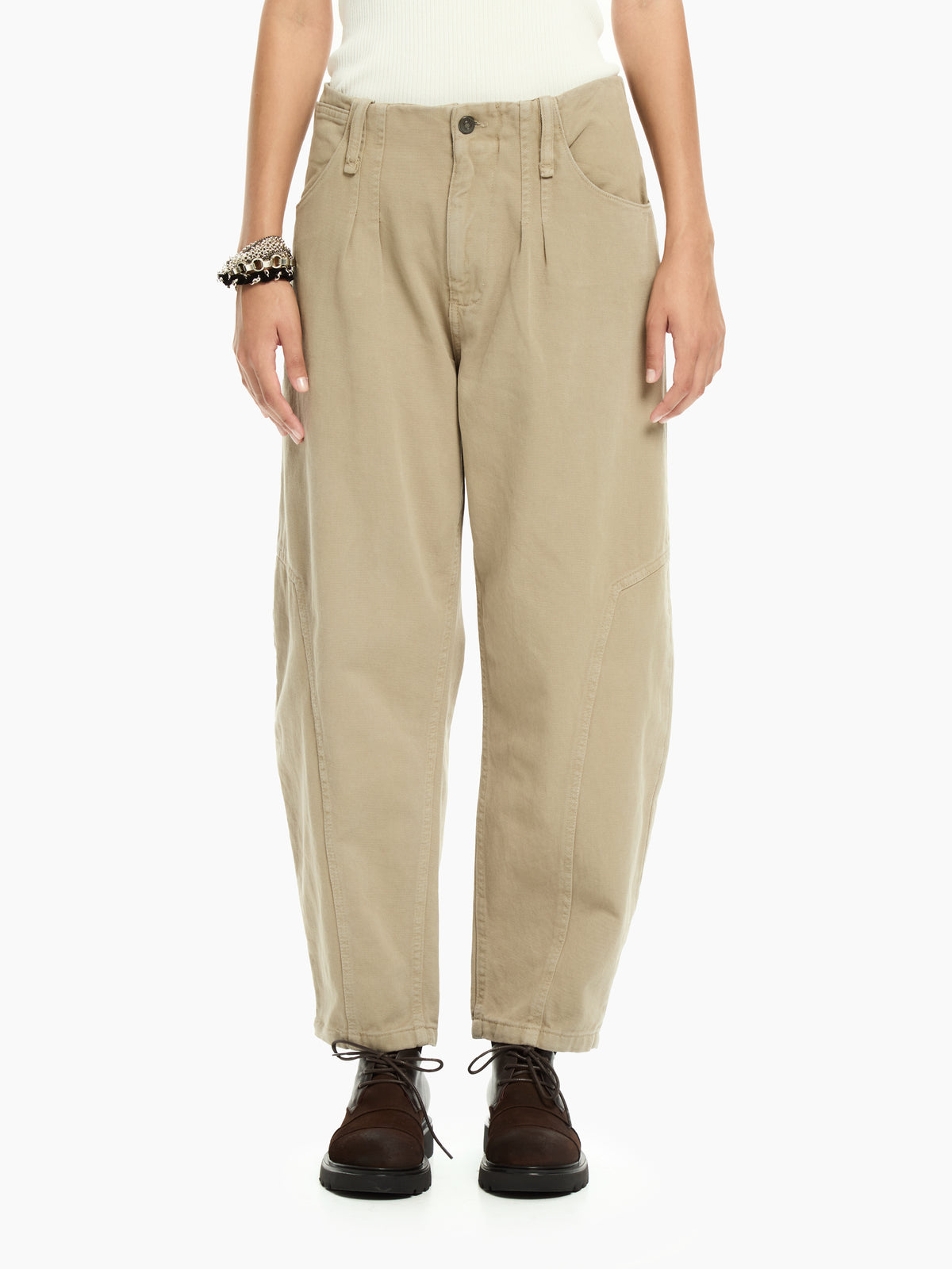IXOS Pantaloni con cuciture sagomate MARRONE