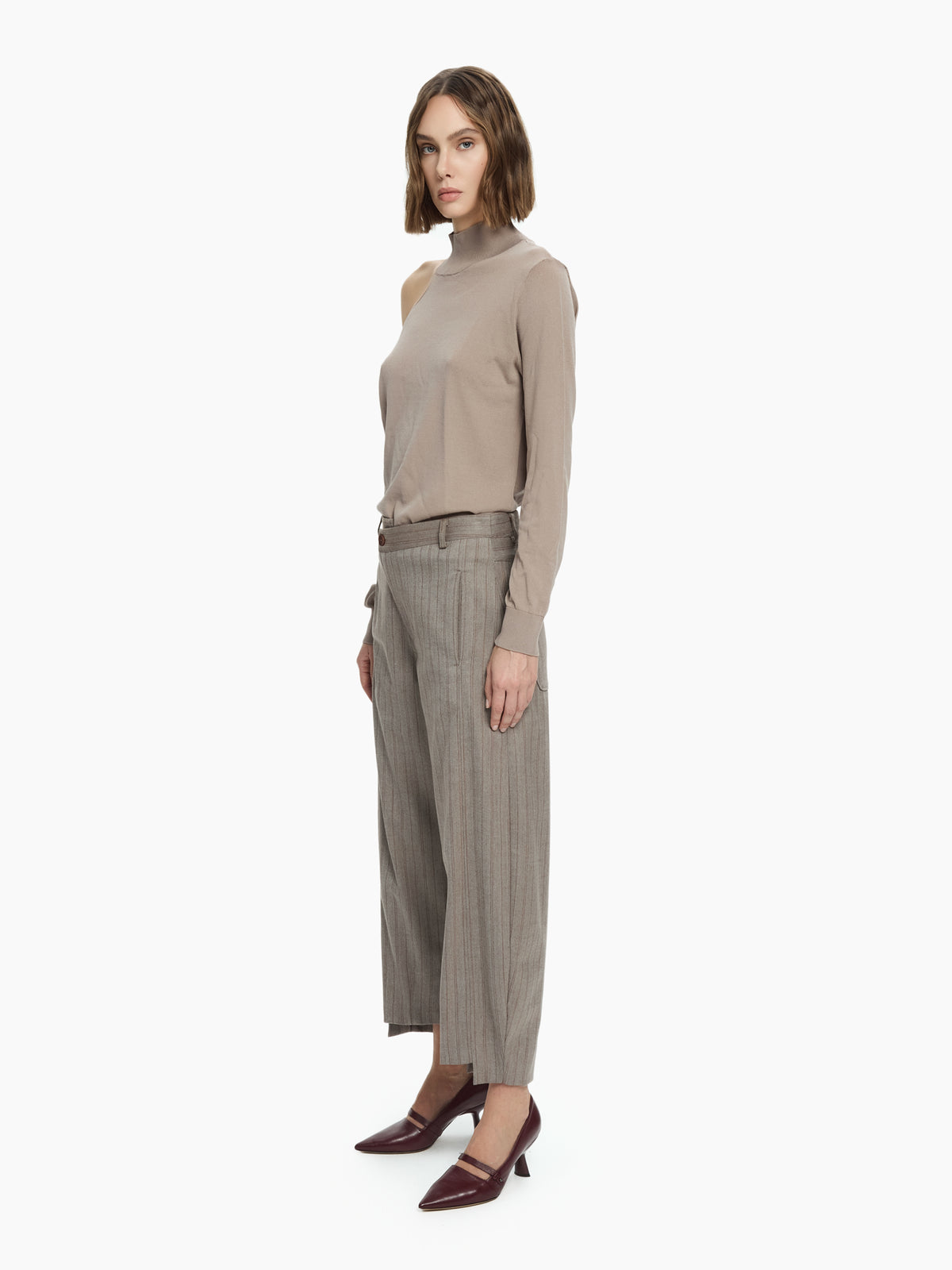 IXOS Pantaloni gessati MARRONE