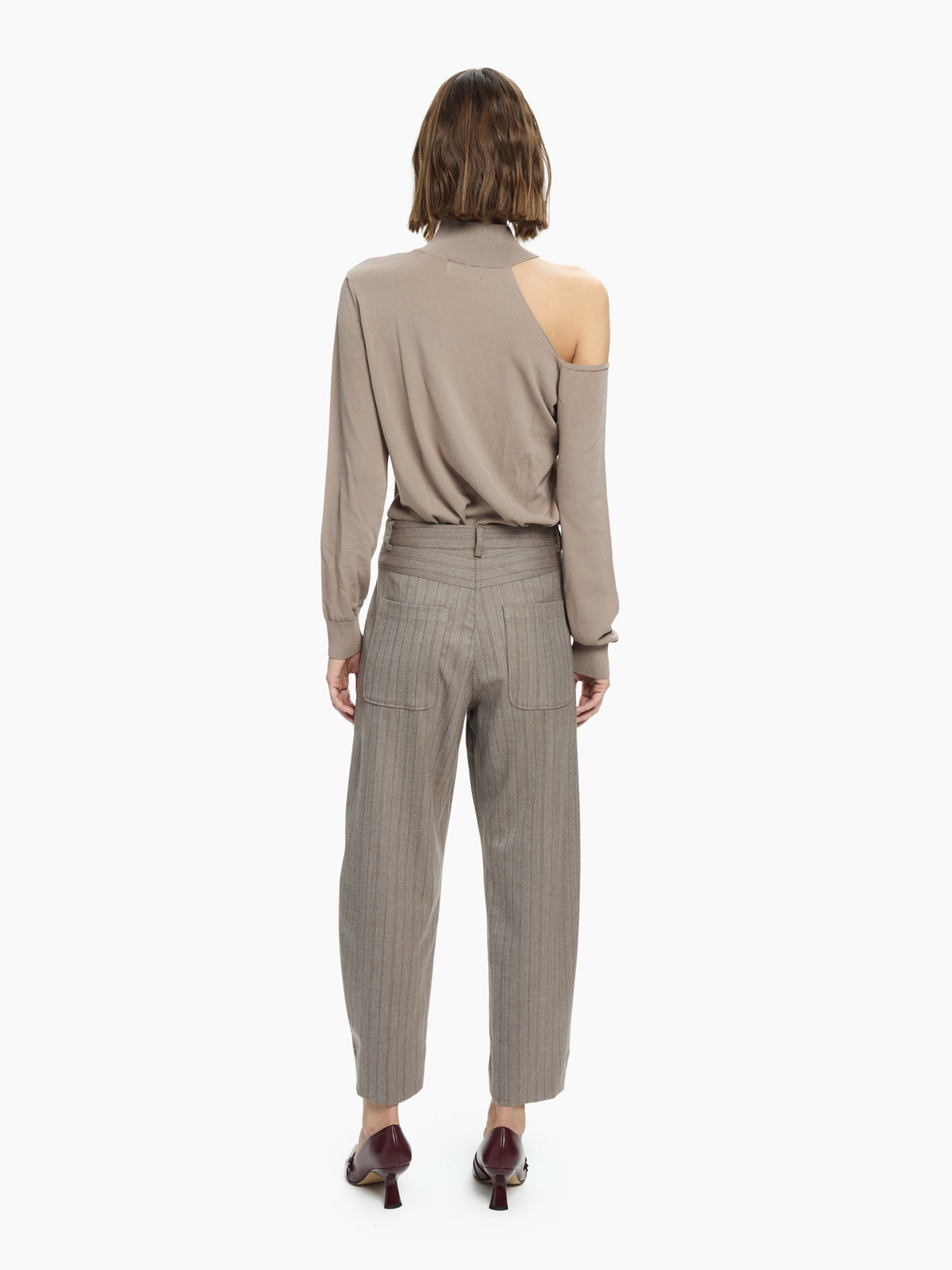 IXOS Pantaloni gessati MARRONE
