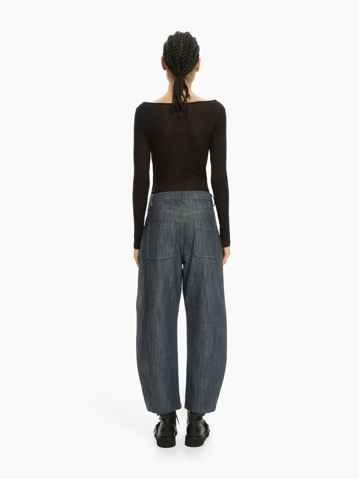 IXOS Pantaloni in denim con vita asimmetrica BLU