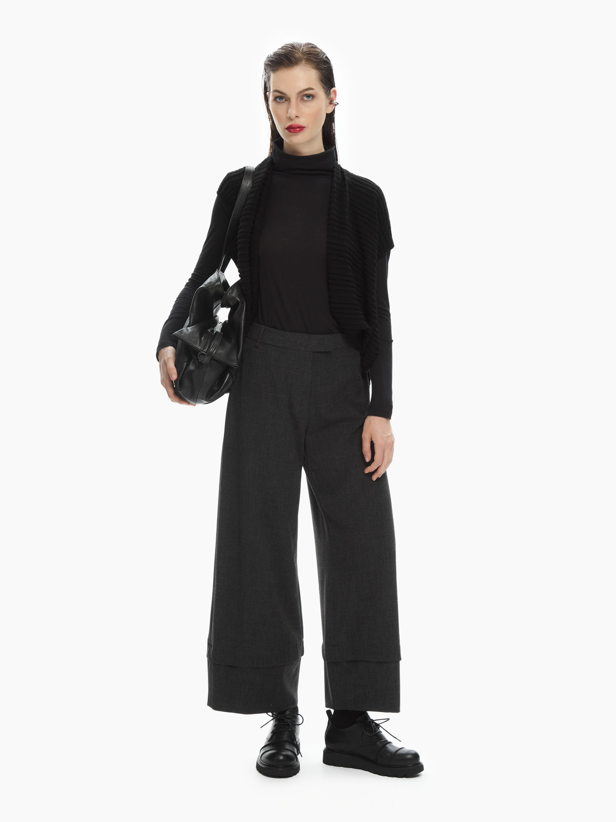 IXOS Pantaloni ampi con fondo sovrapposto GRIGIO