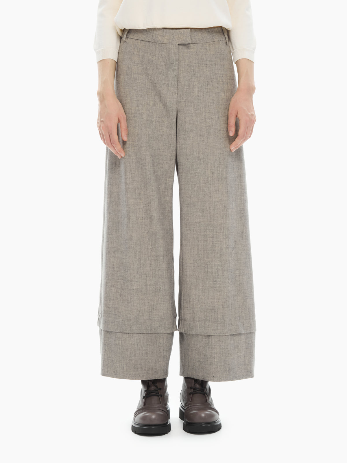 IXOS Pantaloni ampi con fondo sovrapposto
