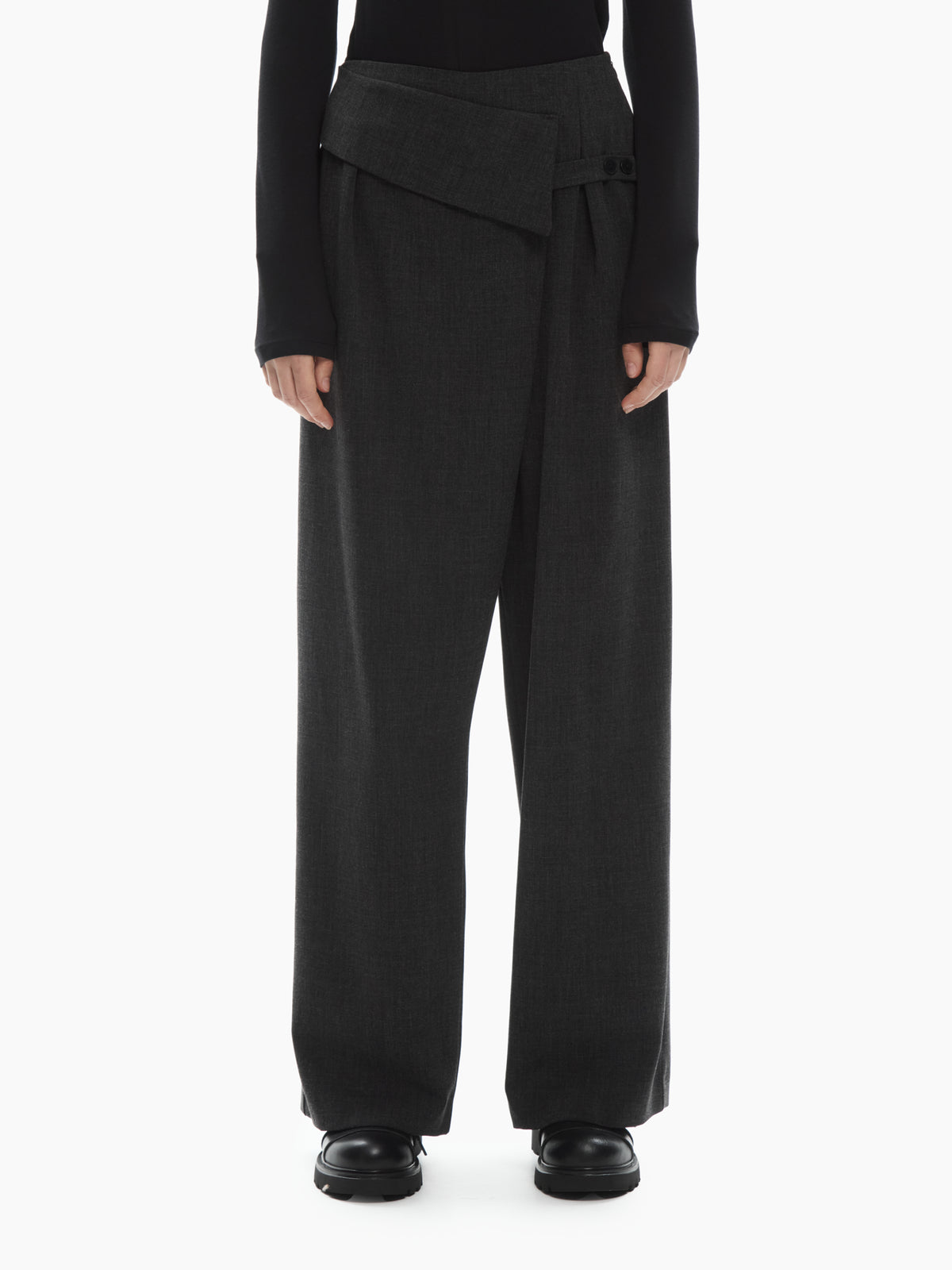 IXOS Pantaloni ampi con dettaglio asimmetrico GRIGIO
