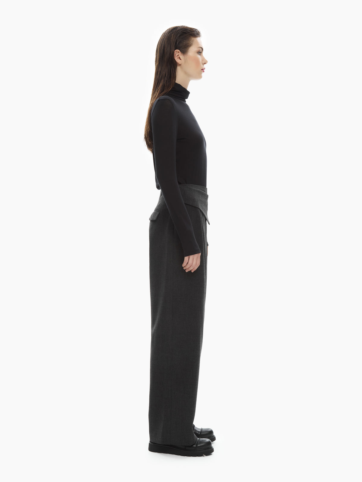 IXOS Pantaloni ampi con dettaglio asimmetrico GRIGIO