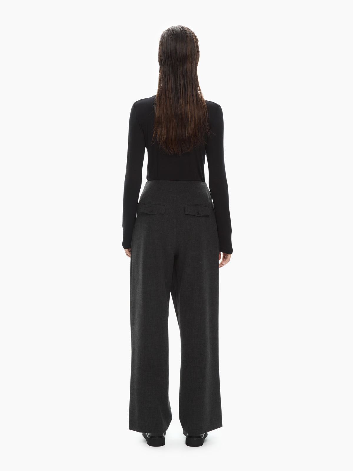IXOS Pantaloni ampi con dettaglio asimmetrico GRIGIO