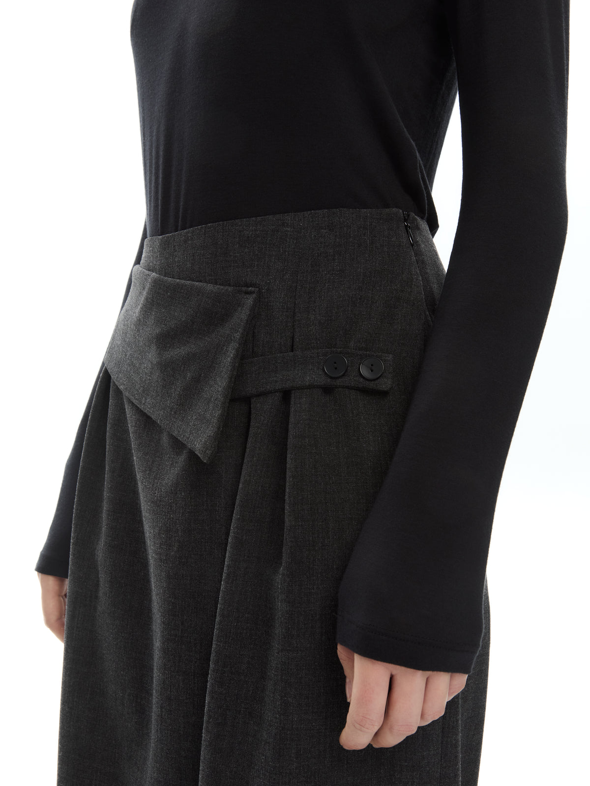 IXOS Pantaloni ampi con dettaglio asimmetrico GRIGIO