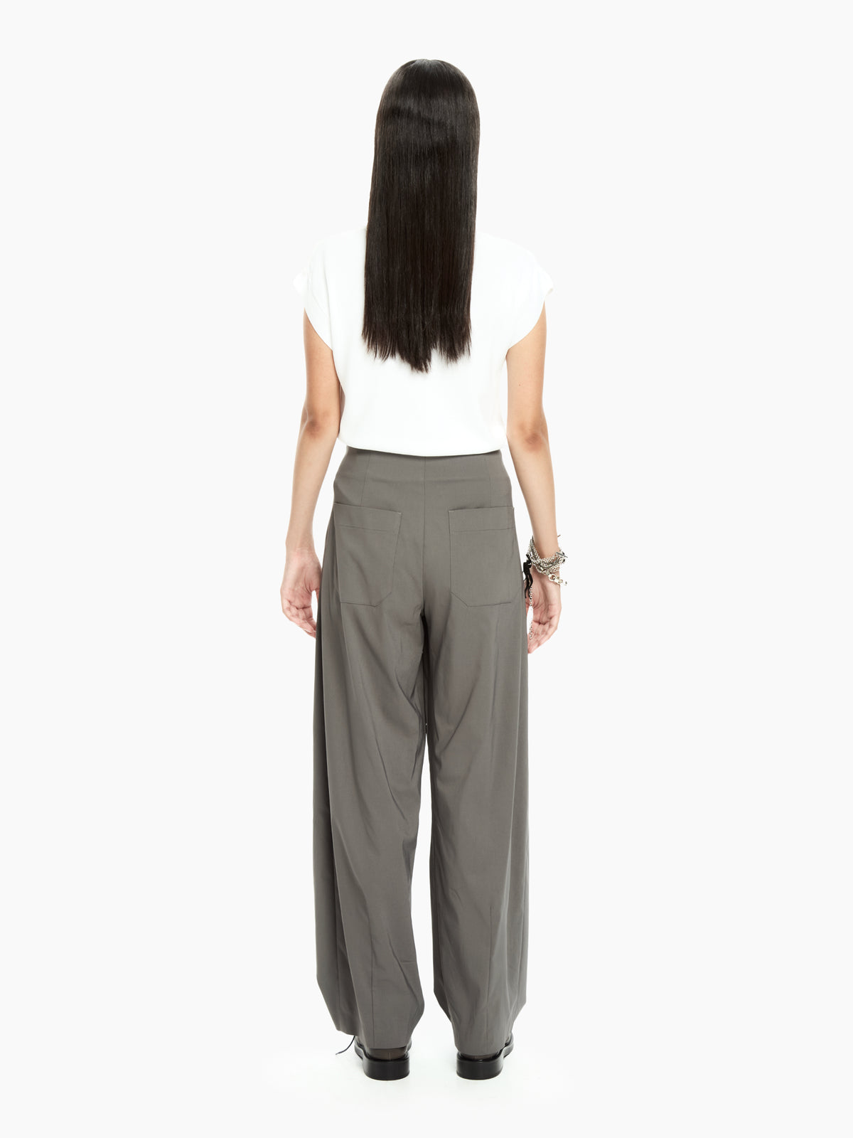 IXOS Pantaloni con maxi tasche drappeggiate NERO