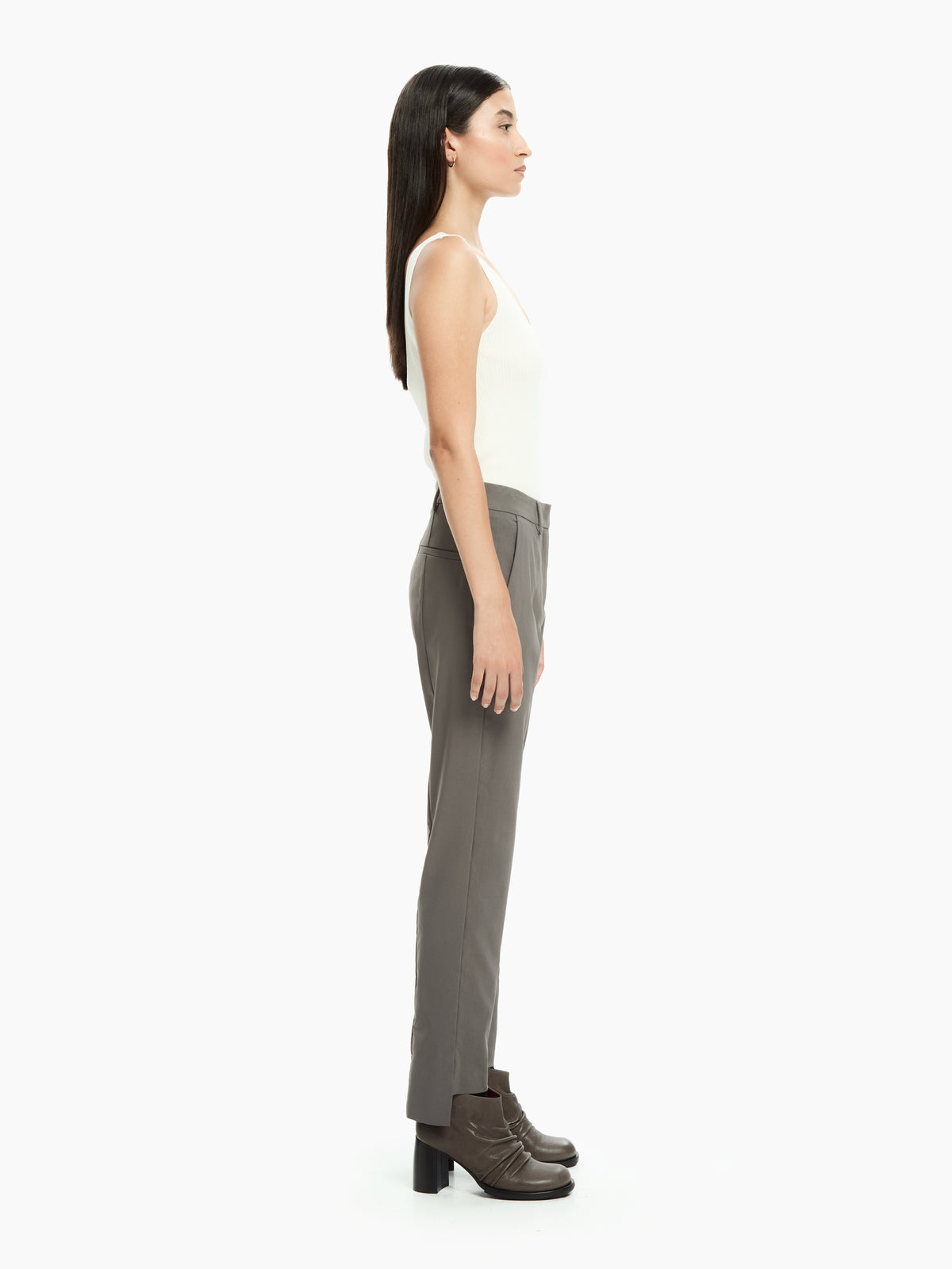 IXOS Pantaloni slim con spacchi al fondo NERO