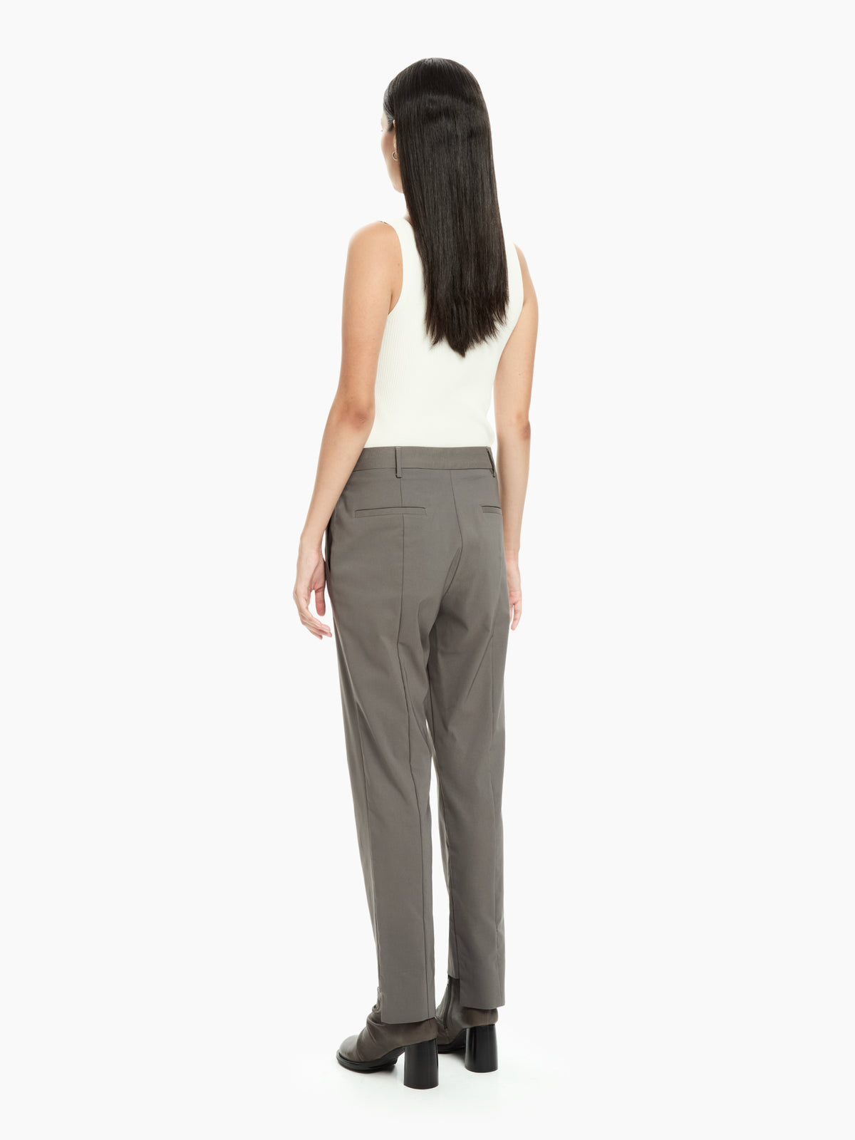 IXOS Pantaloni slim con spacchi al fondo NERO