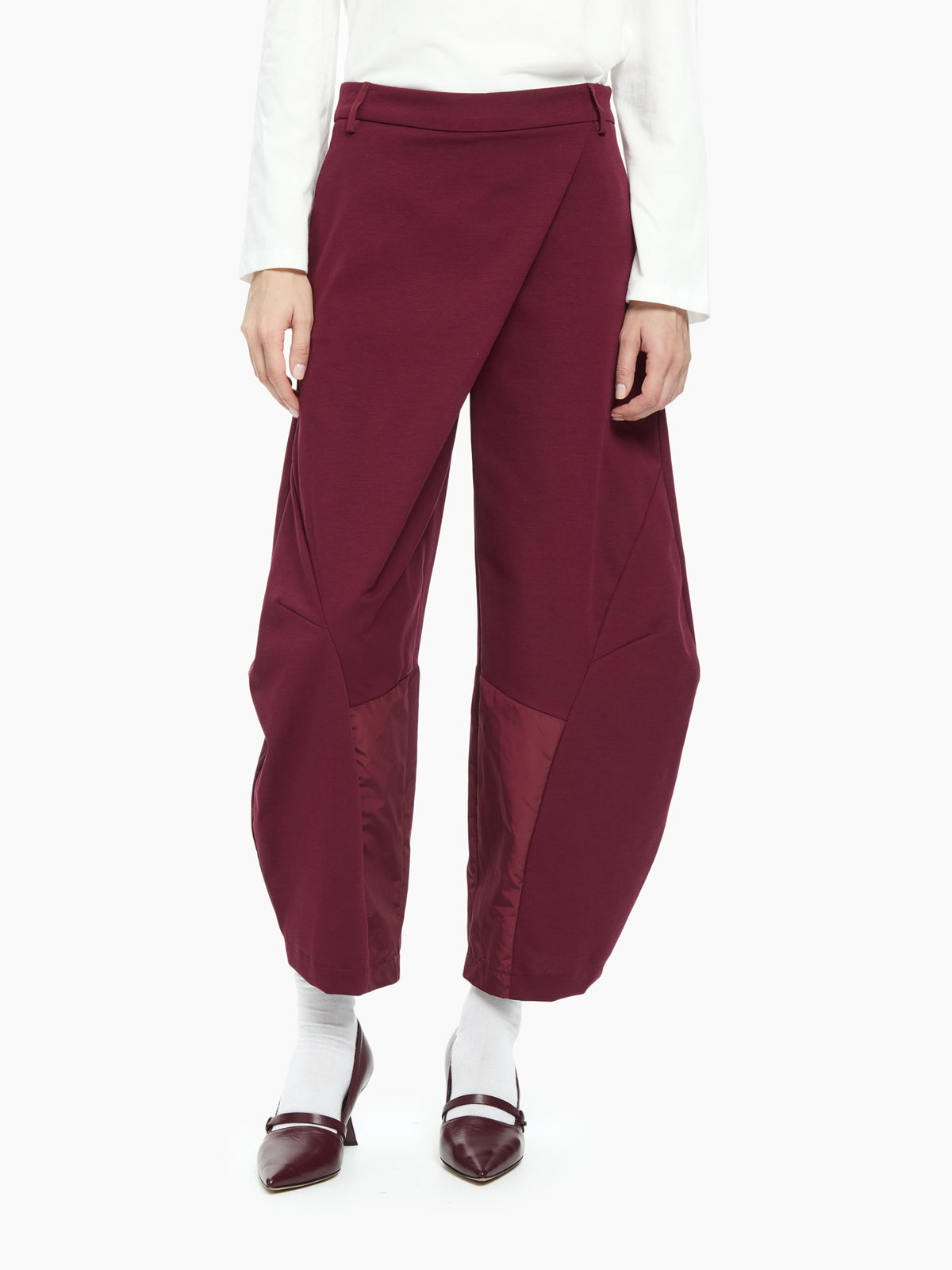 IXOS Pantaloni balloon asimmetrici BORDEAUX