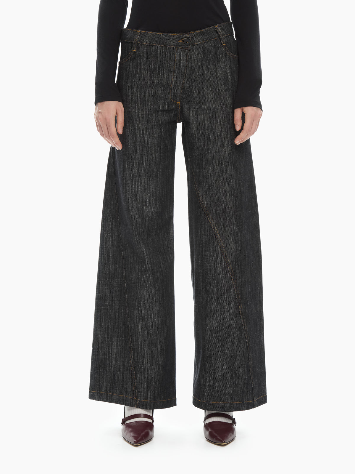 IXOS Pantaloni in denim ampi NERO