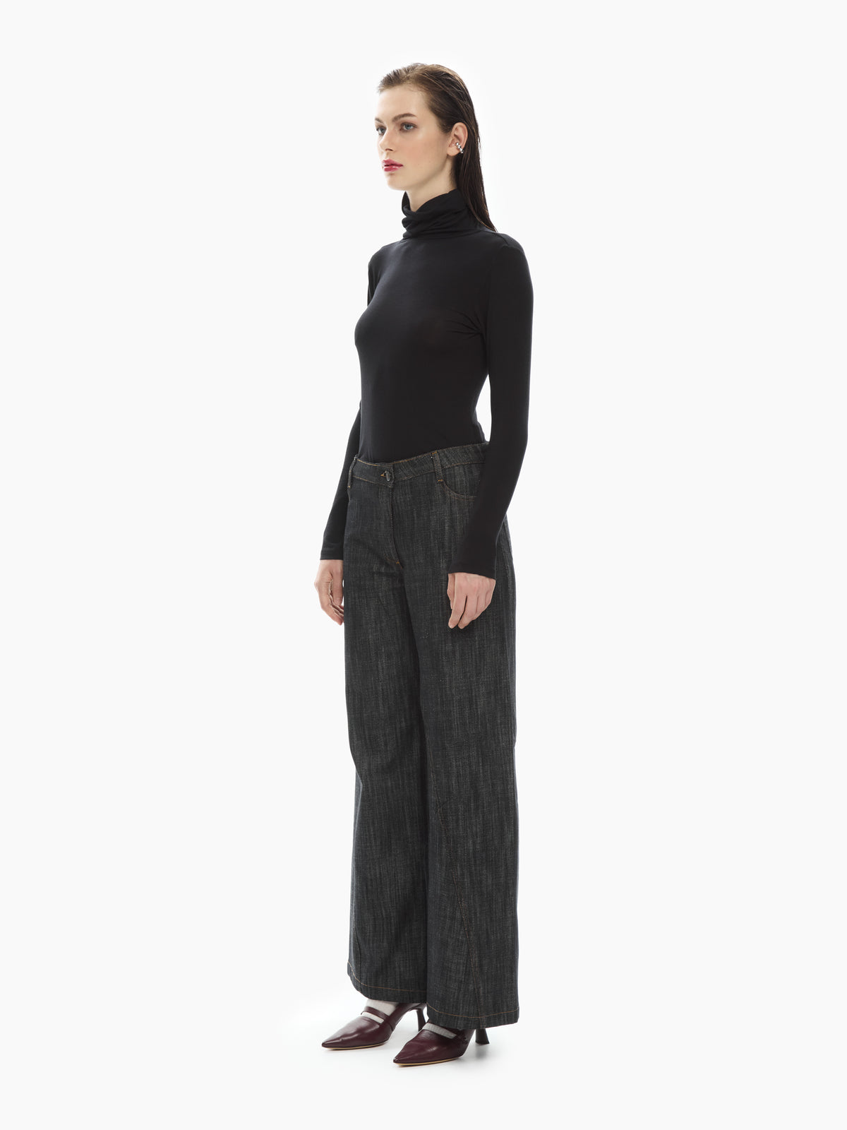 IXOS Pantaloni in denim ampi NERO
