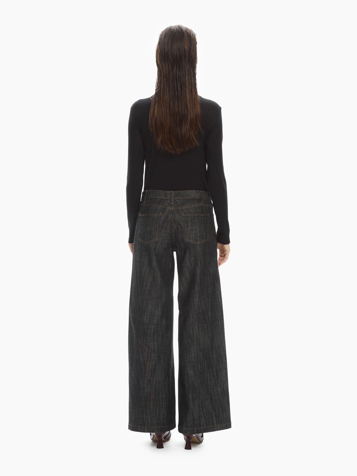 IXOS Pantaloni in denim ampi NERO