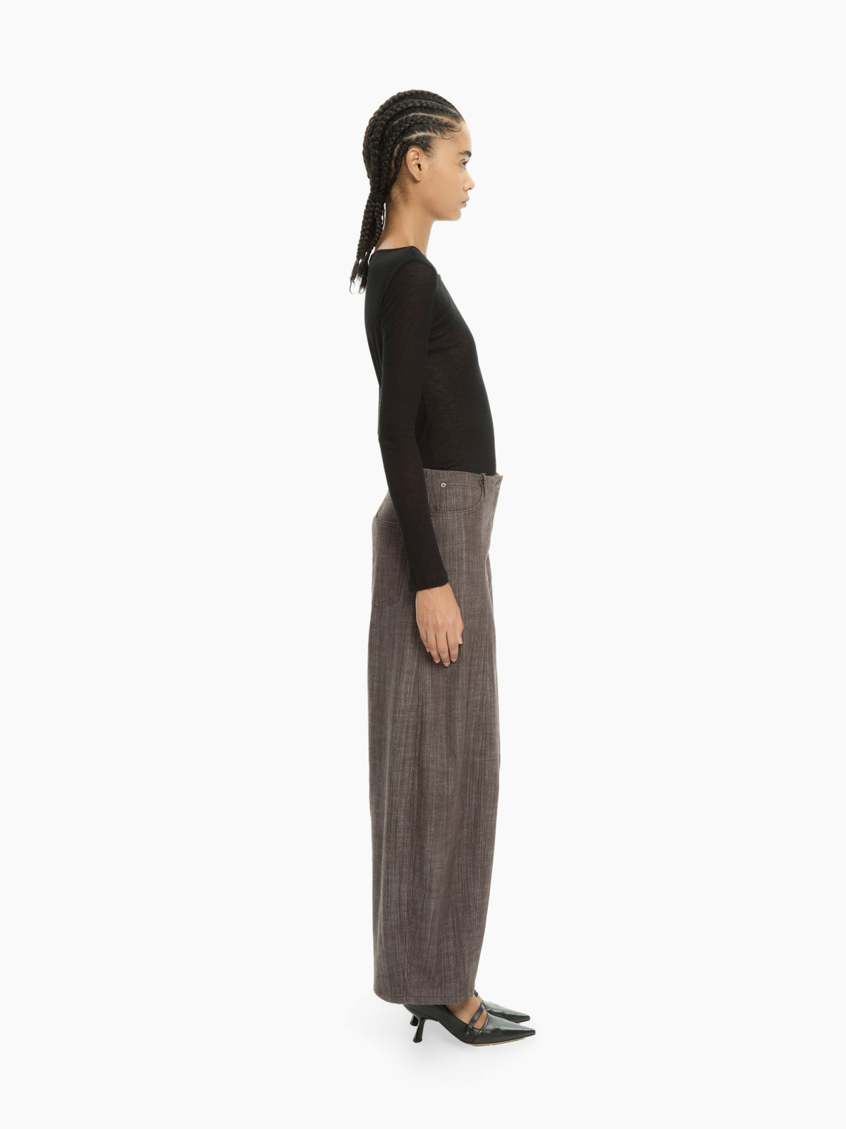 IXOS Pantaloni ampi in denim MARRONE