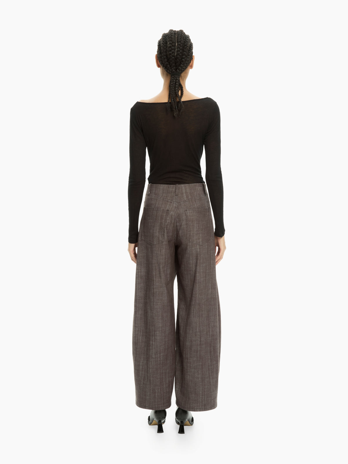 IXOS Pantaloni ampi in denim MARRONE