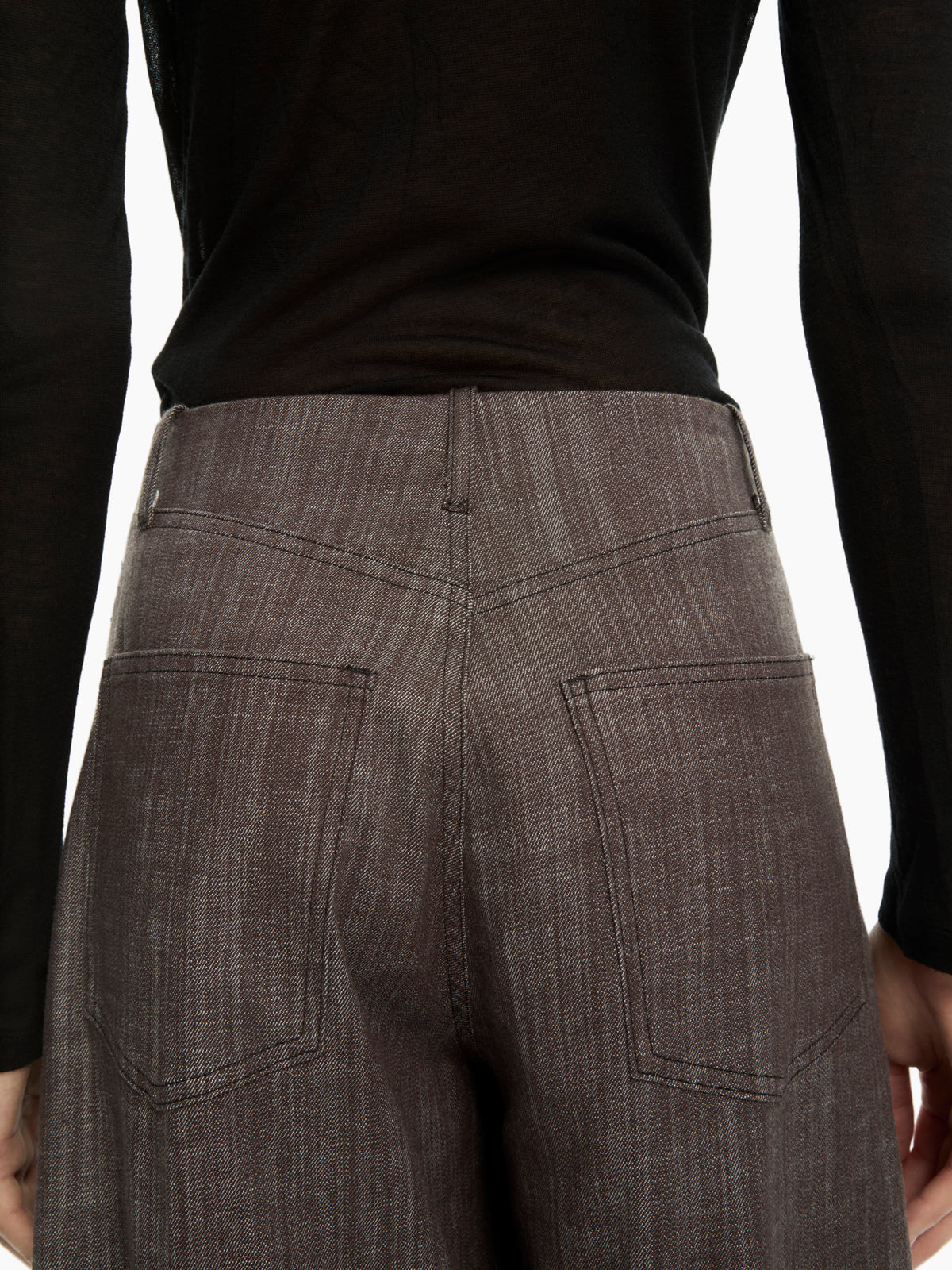IXOS Pantaloni ampi in denim MARRONE