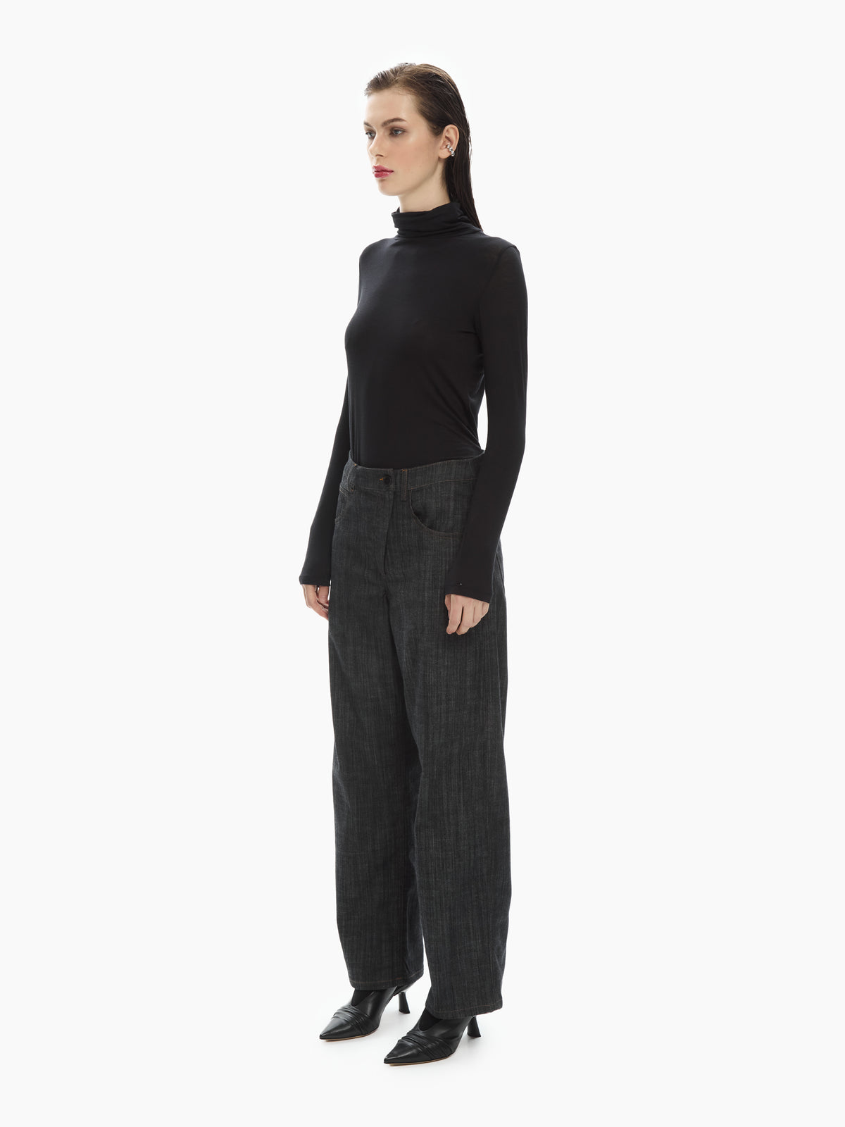 IXOS Pantaloni in denim dritti NERO