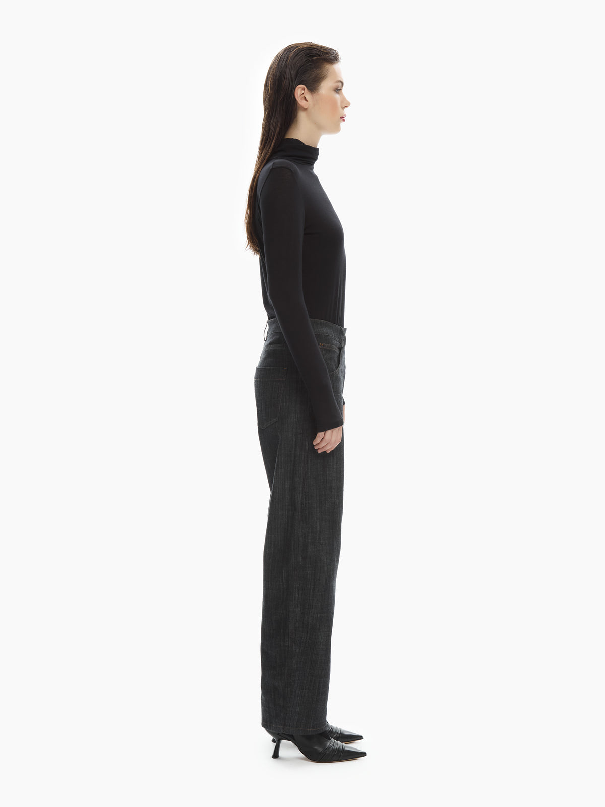 IXOS Pantaloni in denim dritti NERO
