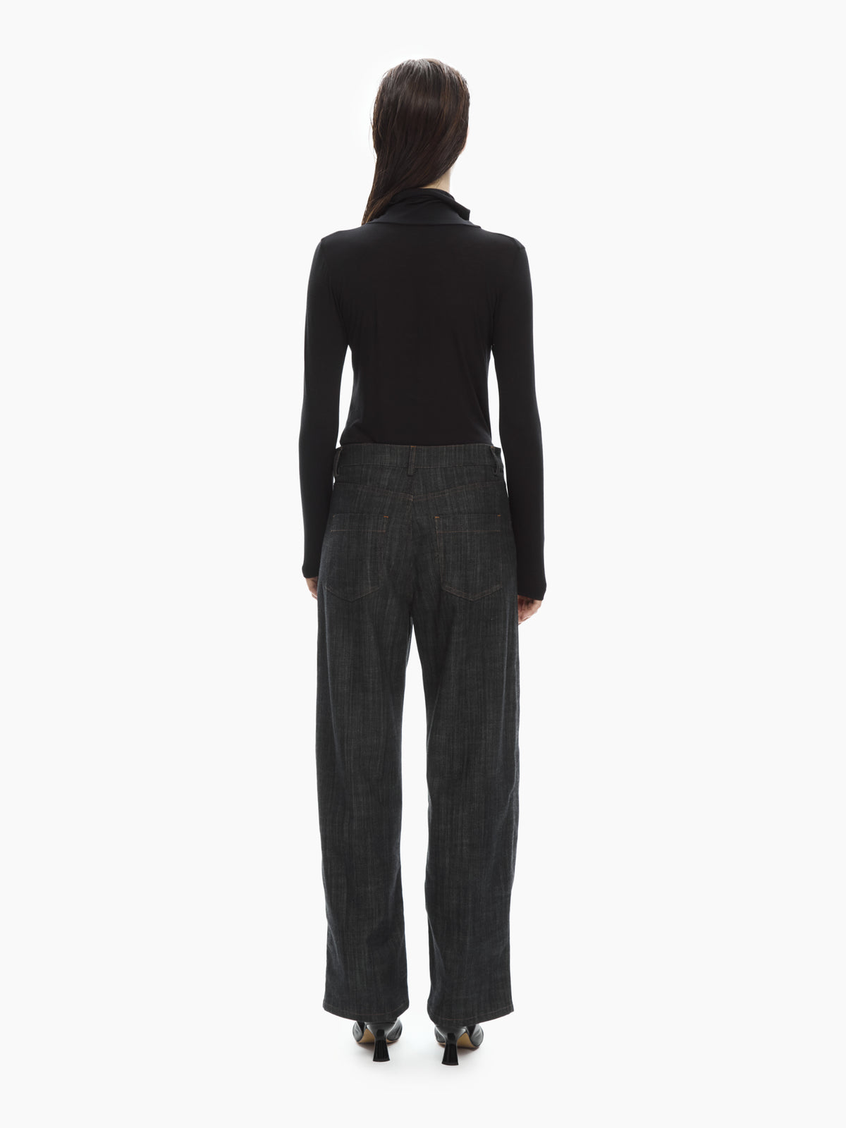 IXOS Pantaloni in denim dritti NERO