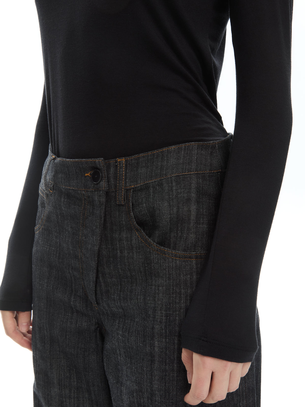 IXOS Pantaloni in denim dritti NERO