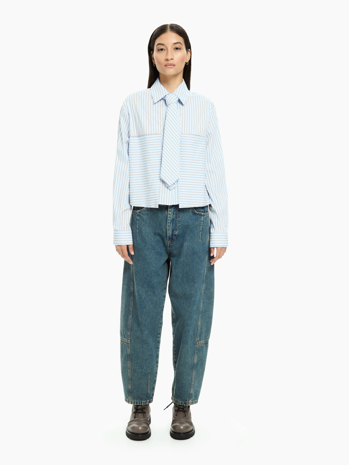 IXOS Jeans balloon con cuciture verticali